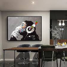 Banksy Dj Monkey Gorilla Chimp Canvas