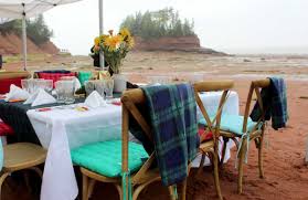 The Table Is Set At The Bay Of Fundy Nova Scotia Skimbaco