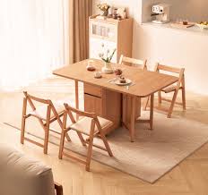 gizem foldable dining table with 4