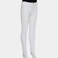 white denim high skinny blanc jeans