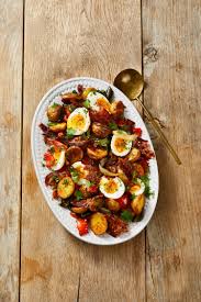 best roasted hash and jammy eggs recipe