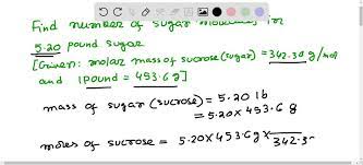 solved sucrose table sugar has a