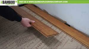 laying bamboo flooring