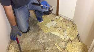 remove old glue down vinyl flooring