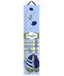 Toad And Lily Canvas Growth Chart Little Sail Boat Nautical Personalized Growth Chart Kids Children Height Chart Ruler Chart Boys Growth Chart Gc0095