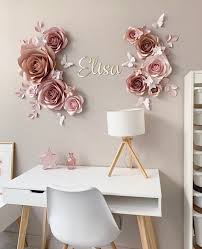 Paper Flowers Wall Decor Nursery Wall