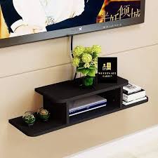 White Brown Set Top Box Stand Wall