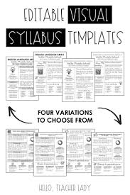 Editable Visual Syllabus Template For Back To School