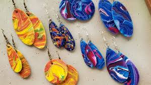 paint pour earrings make earrings and