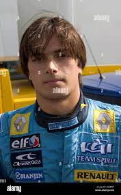 Nelson Piquet Junior in Renault team colours Stock Photo - Alamy