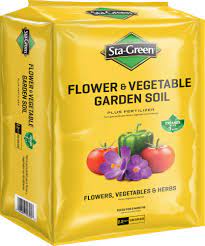 flower and vegetable garden soil at