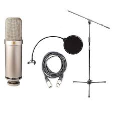 Rode Ntk Class A Tube Condenser Studio Microphone With Axcessable Ms 101 Microphone Stand Axcessables Xlr Xlr20 Audio Cable And Axcessables Windpop