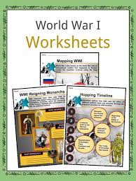 Britain declared war on germany because of its invasion of neutral belgium. World War I Ww1 Facts Worksheets History Information For Kids