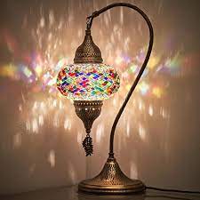 Expert designer advice · 100% price match · free shipping over $50 Table Lamp Swan Neck Lamp Shade Arabian Mosaic Lamps Moroccan Lantern Chandelier Turkish Light Hanging Lamp Mosaic Lighting Flooring Light Amazon Com