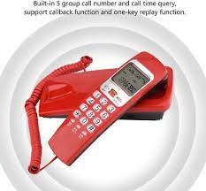 Red Meisiqi Corded Telephone Caller