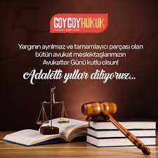 Goygoy Hukuk on Twitter: "Yargının ayrılmaz ve tamamlayıcı parçası olan  bütün avukat meslektaşlarımızın Avukatlar Günü kutlu olsun!  https://t.co/T06G0di3Ia" / Twitter