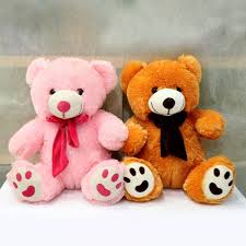 2 qty of 18 inches teddy bears pink