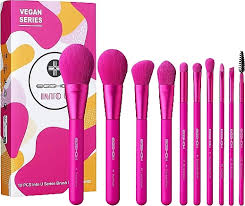 pink set synthetic makeup brush set