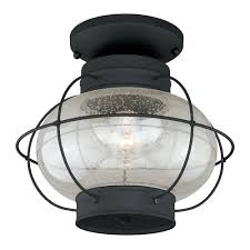 seeded glass outdoor ceiling light