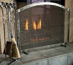 single panel fireplace screens