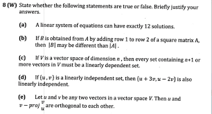 a linear system of equations can have