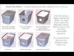Our shelters are constructed using recycled fish boxes that were used to the shelters are assembled using heat welded plastic strapping. Winter Shelter For Feral Cats Diy Stray Cat Rescue Youtube