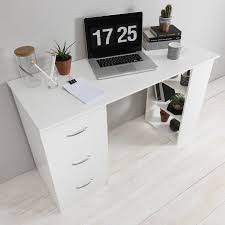 By tvilum (194) 51 in. White Computer Desk With Drawers Laura James