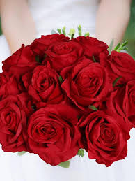10pcs red roses artificial flowers bulk