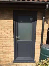 Black Or Grey Upvc Back Door Any Size