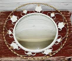 circular convex vintage wall mirror
