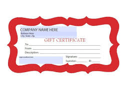 Generic Gift Certificate Template Make Gift Certificates Withblank