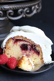 white chocolate raspberry bundt cake