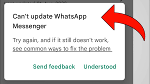 can t update whatsapp messenger problem