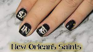 new orleans saints nail art