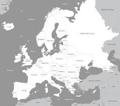 A blank map of europe, with 47 countries numbered. Vector Map Of Europe With Countries Illustrator Svg