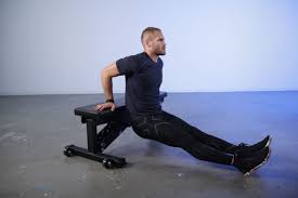 bench dips to pack on triceps muscle