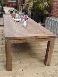 York 2 4m Reclaimed Teak Table Outdoor