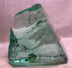 Green Colored Cullet Slag Glass Chunk