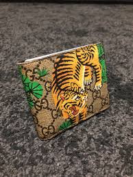 gucci bengal tiger bi fold wallet men