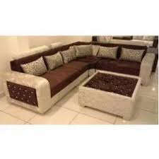 7 Seater Modern Wooden L Shape Sofa Set