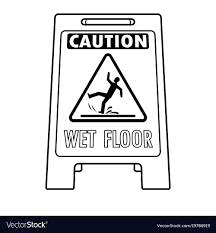 wet floor sign coloring book royalty