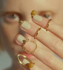 mam gold makeup nail ring set for