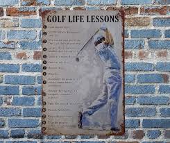 Vintage Metal Sign Golf Fun Gift Wall