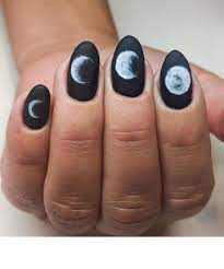 moon phase nails 15 halloween nail art