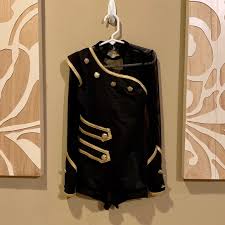 Weissman Military Black Gold Unitard Costume