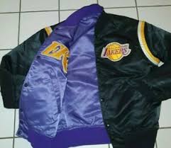 Browse fanatics for the new lakers nba finals champions jackets that honor their feat in orlando. Vintage Starter Nba La Los Angeles Lakers Satin Jacket Reversible Ebay