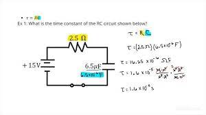 time constant for an rc circuit