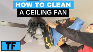 how to clean a dusty ceiling fan with a