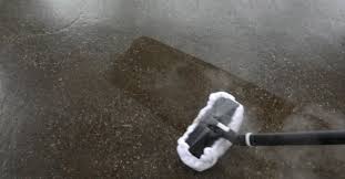 steam clean concrete floors step by