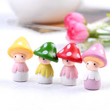 Set Cute Mushroom Doll Microscopic